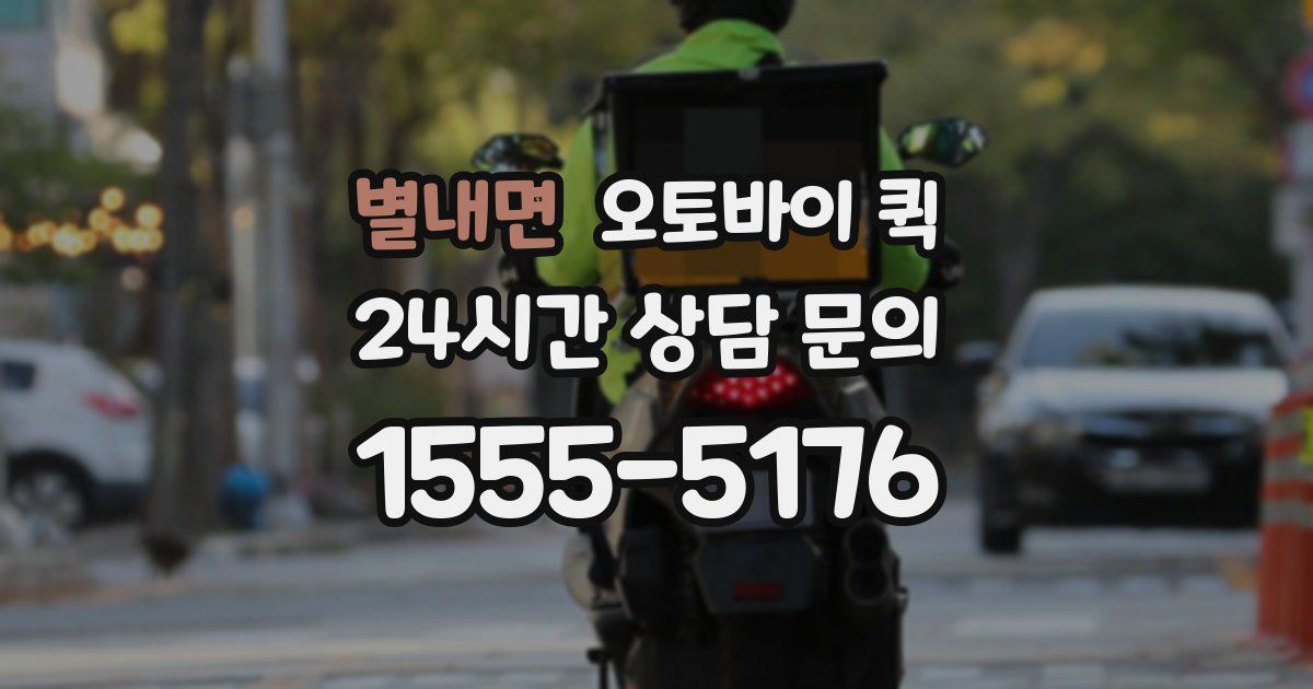 별내면 오토바이 퀵