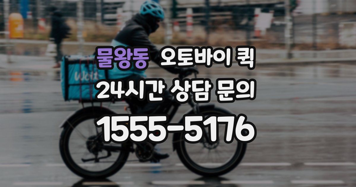 물왕동 오토바이 퀵