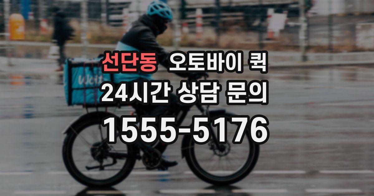 선단동 오토바이 퀵