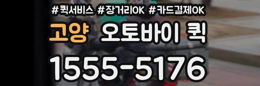 고양 오토바이 퀵