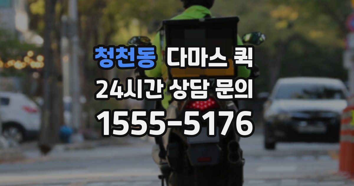 청천동 다마스 퀵
