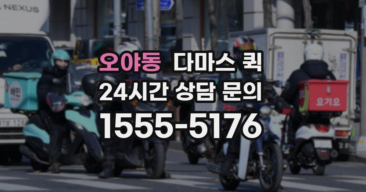 오야동 다마스 퀵