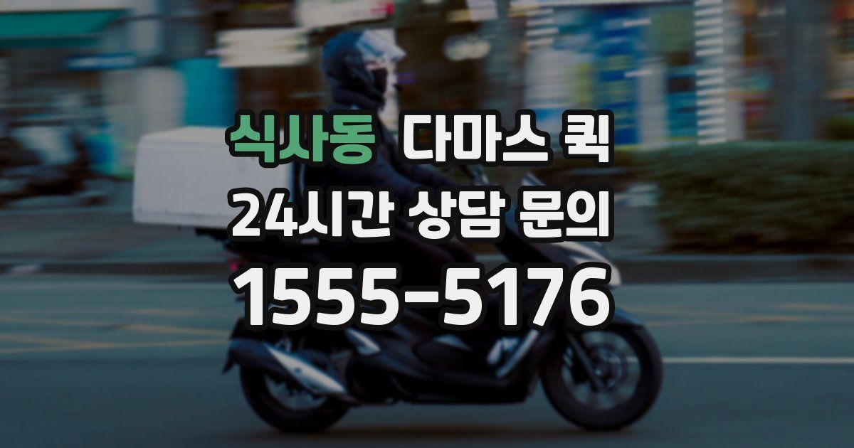 식사동 다마스 퀵