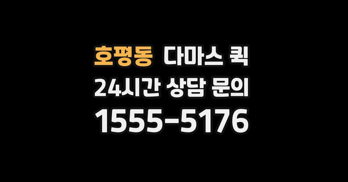 호평동 다마스 퀵