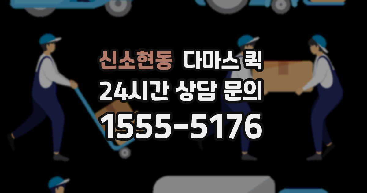 신소현동 다마스 퀵