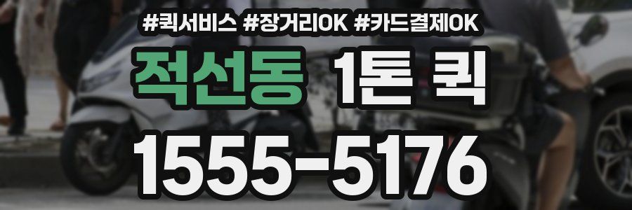적선동 1톤 퀵
