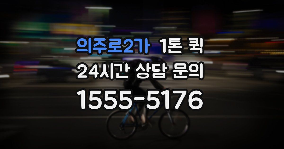 의주로2가 1톤 퀵