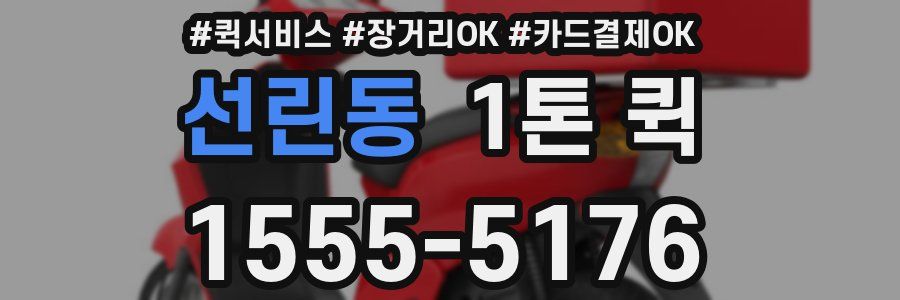 선린동 1톤 퀵