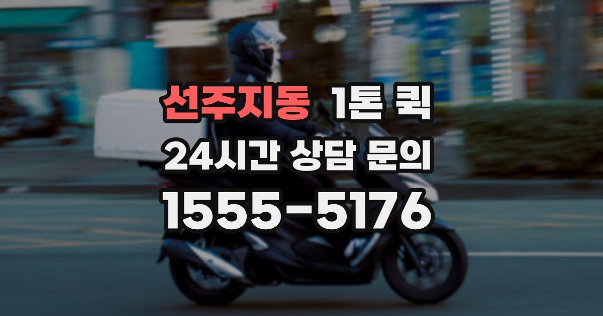 선주지동 1톤 퀵