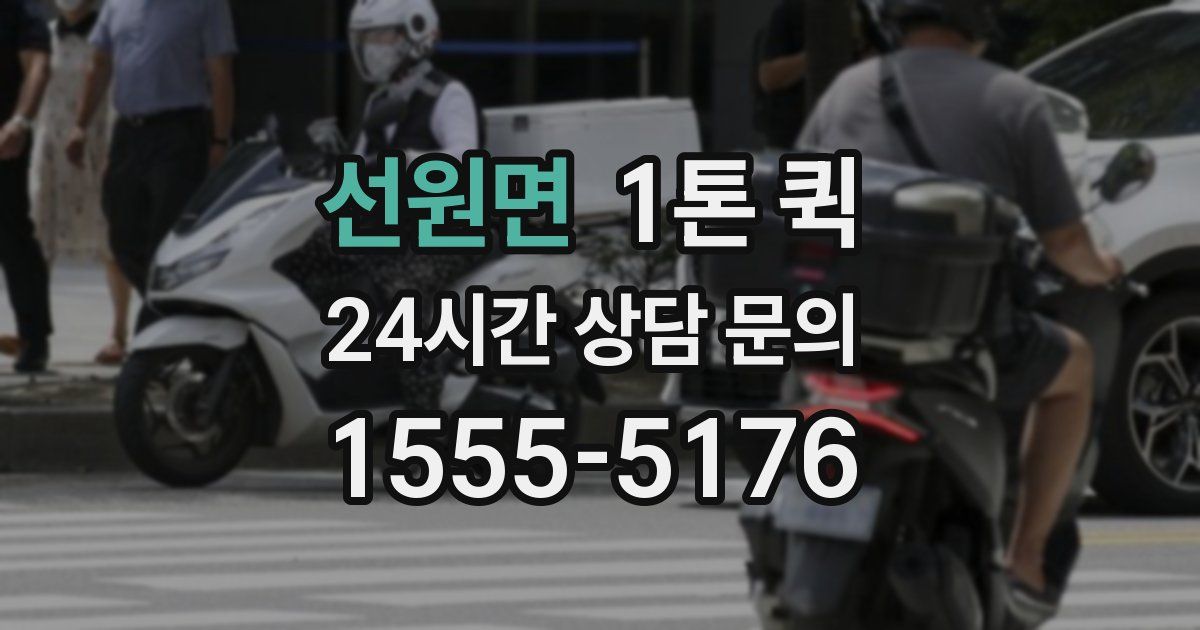 선원면 1톤 퀵