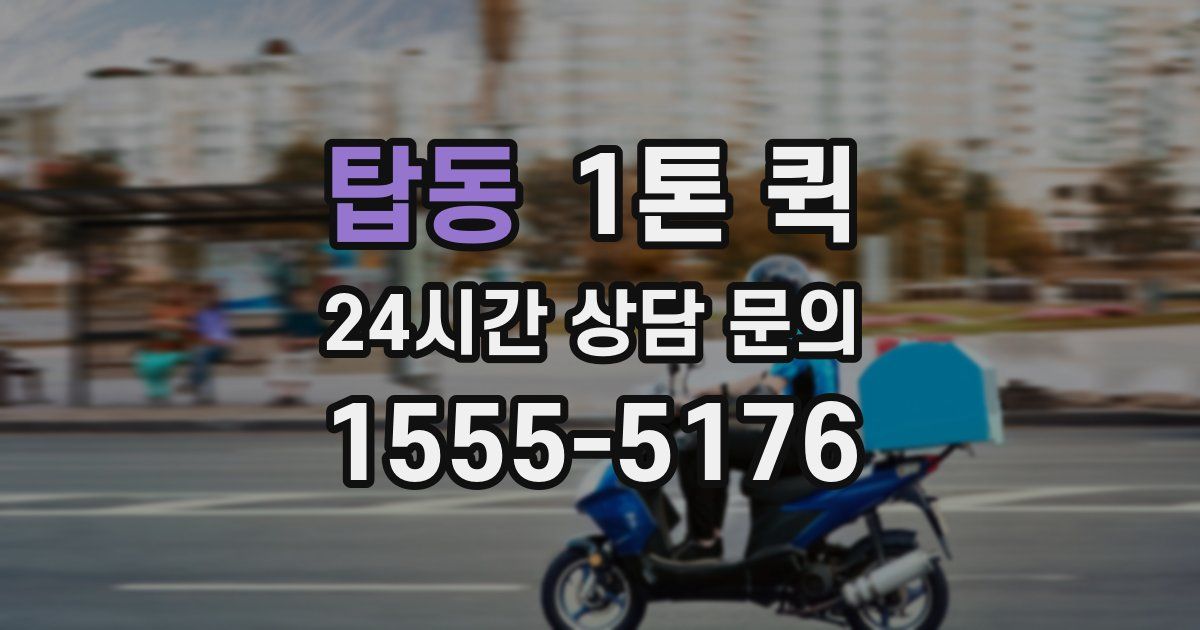 탑동 1톤 퀵