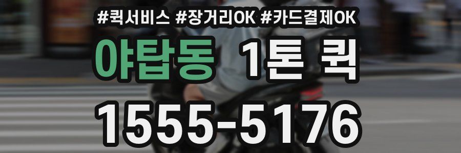 야탑동 1톤 퀵