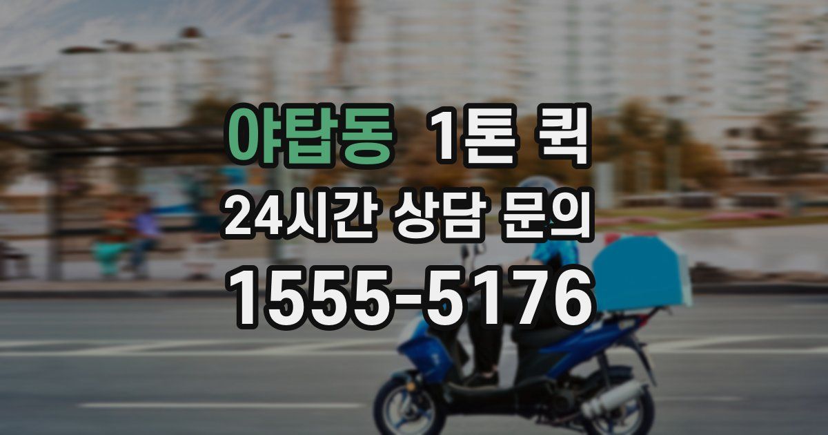 야탑동 1톤 퀵
