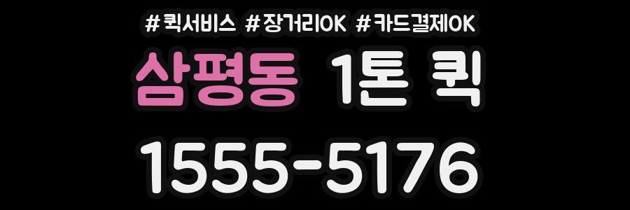 삼평동 1톤 퀵