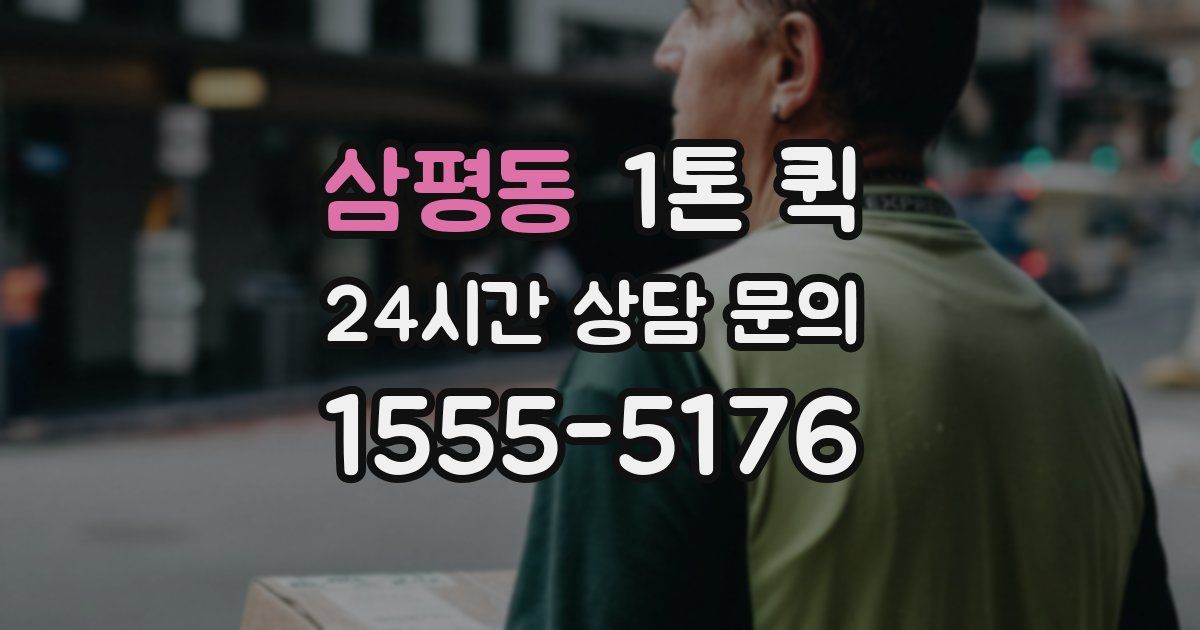 삼평동 1톤 퀵