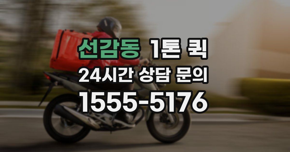 선감동 1톤 퀵