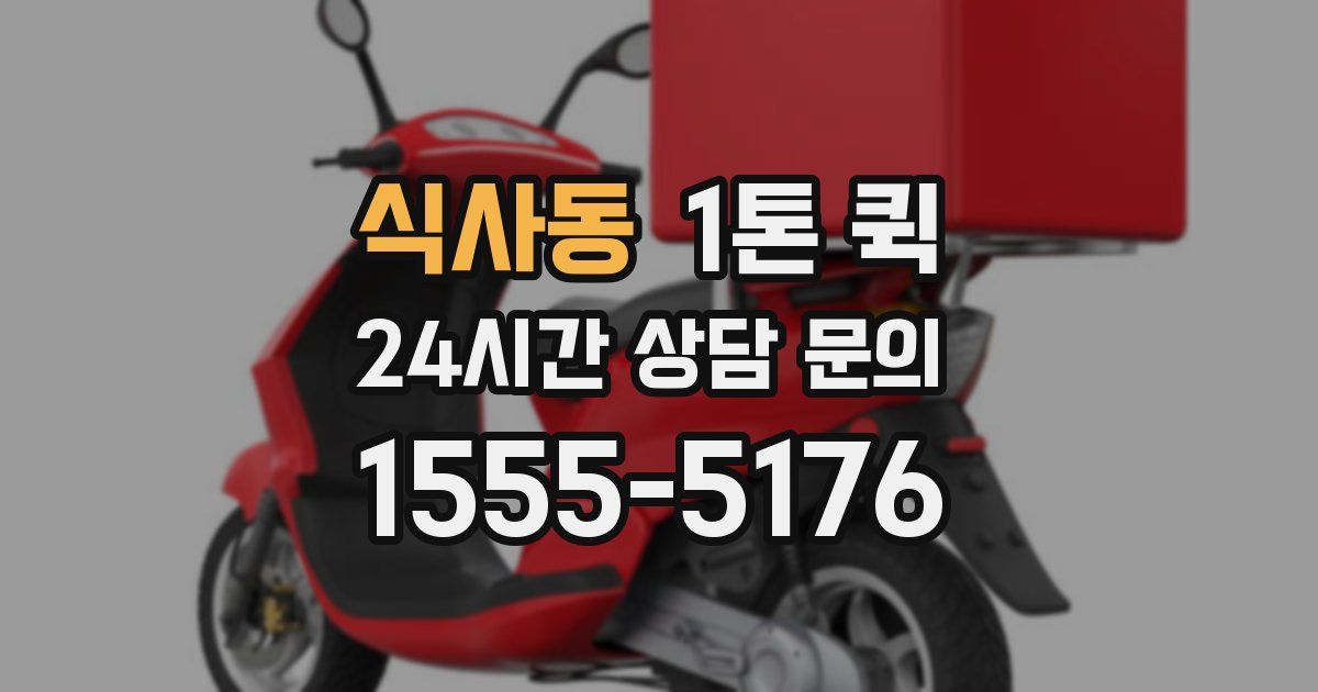식사동 1톤 퀵