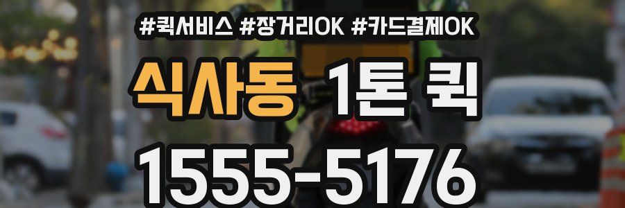 식사동 1톤 퀵