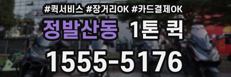 정발산동 1톤 퀵