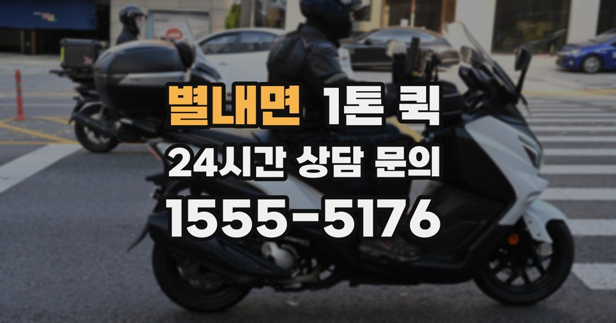 별내면 1톤 퀵