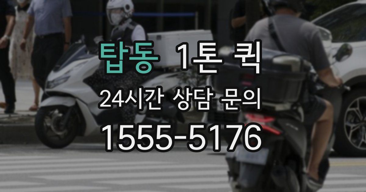 탑동 1톤 퀵