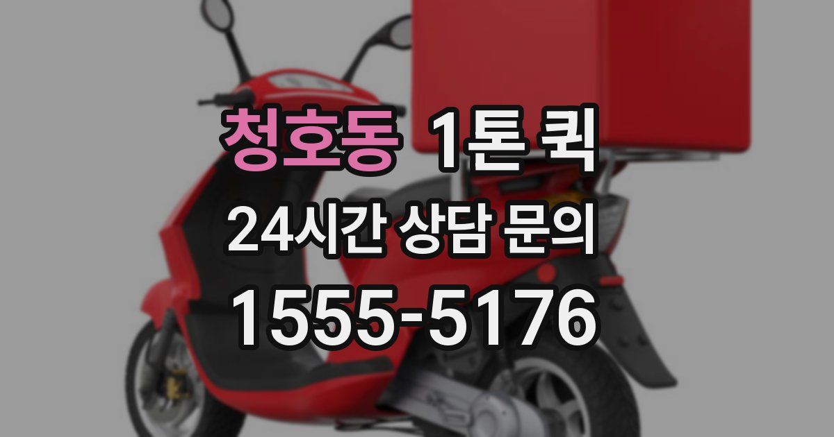 청호동 1톤 퀵