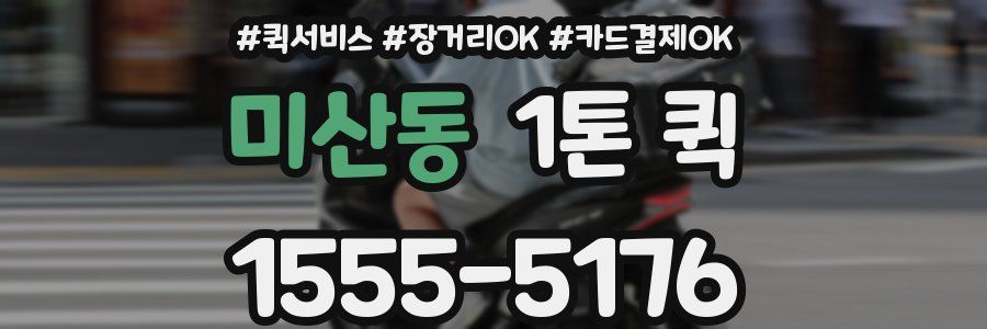 미산동 1톤 퀵