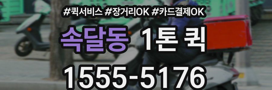 속달동 1톤 퀵