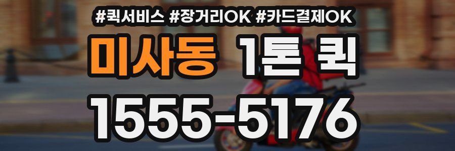 미사동 1톤 퀵