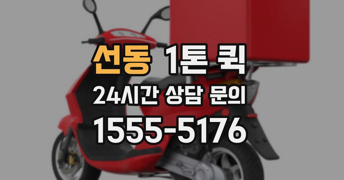 선동 1톤 퀵
