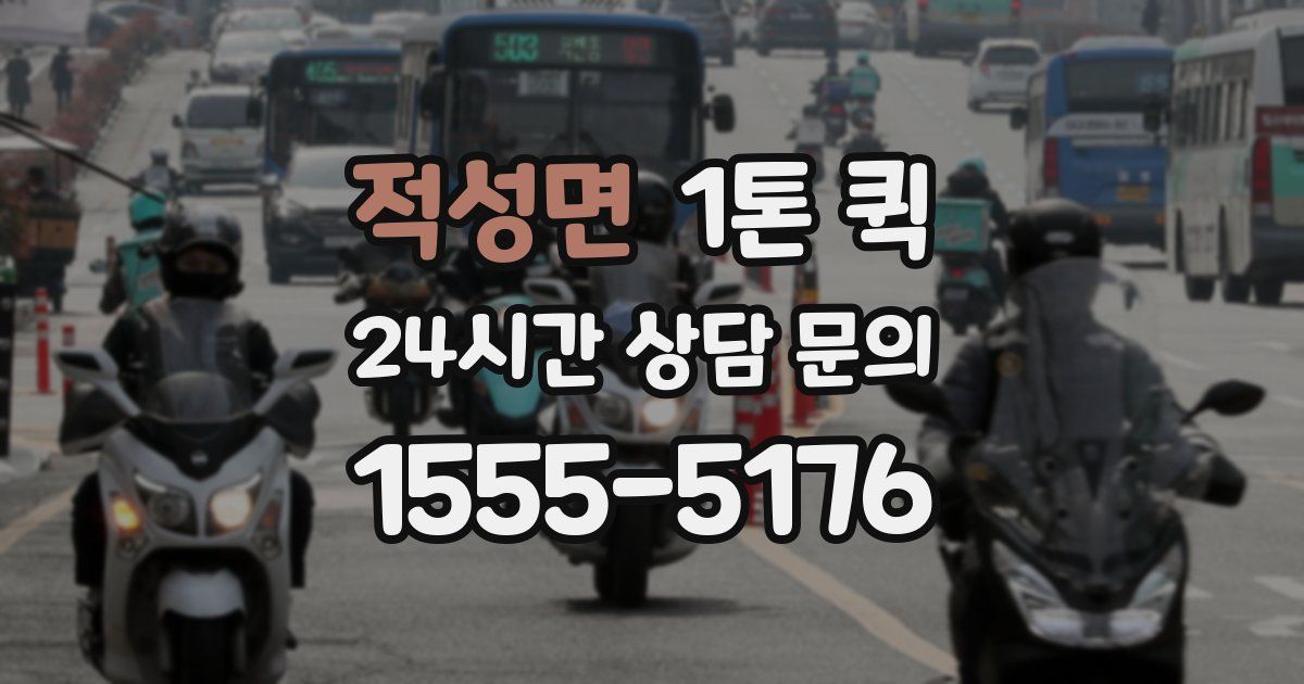 적성면 1톤 퀵
