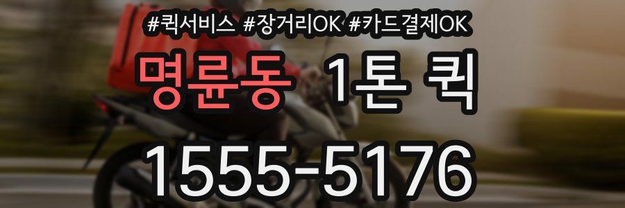 명륜동 1톤 퀵