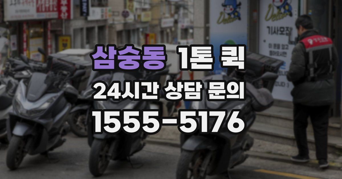 삼숭동 1톤 퀵