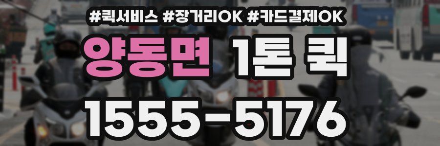 양동면 1톤 퀵