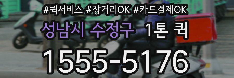 성남시 수정구 1톤 퀵