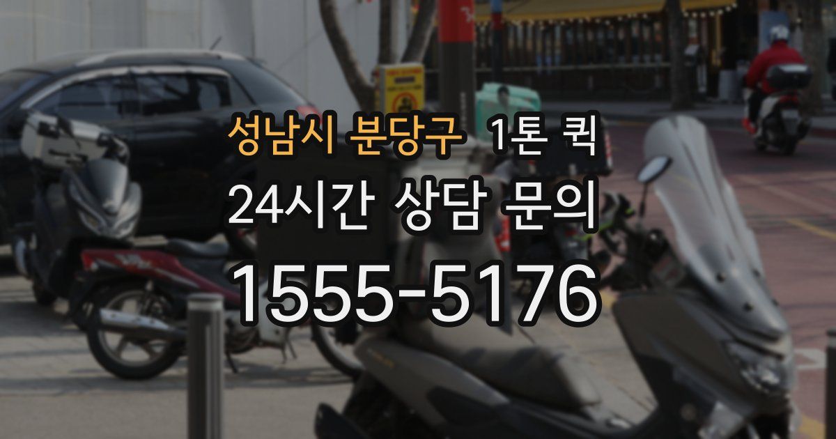 성남시 분당구 1톤 퀵