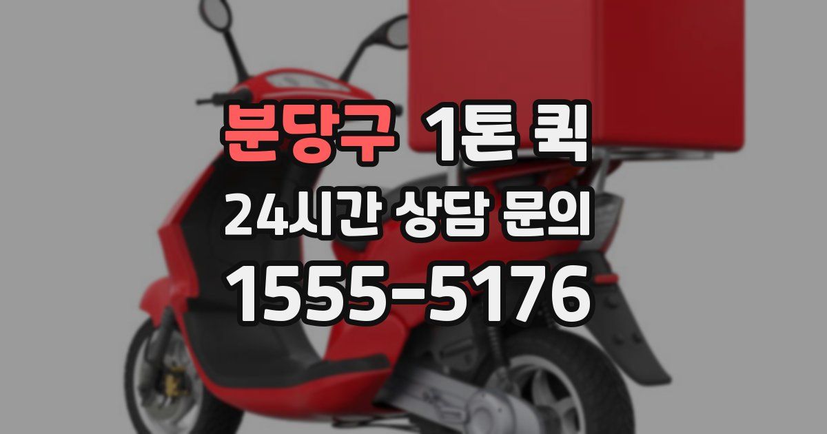분당구 1톤 퀵