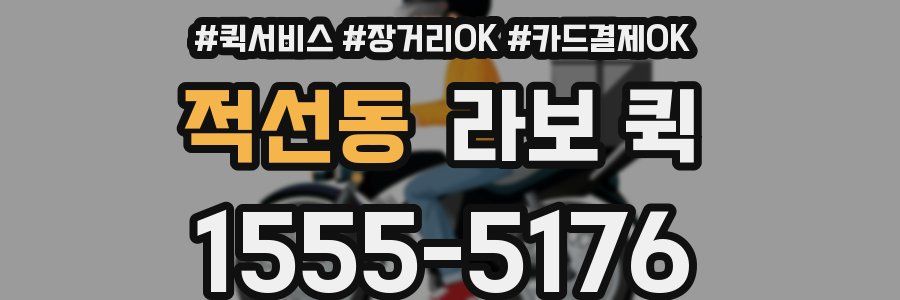 적선동 라보 퀵
