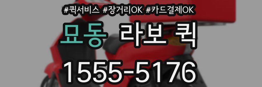 묘동 라보 퀵