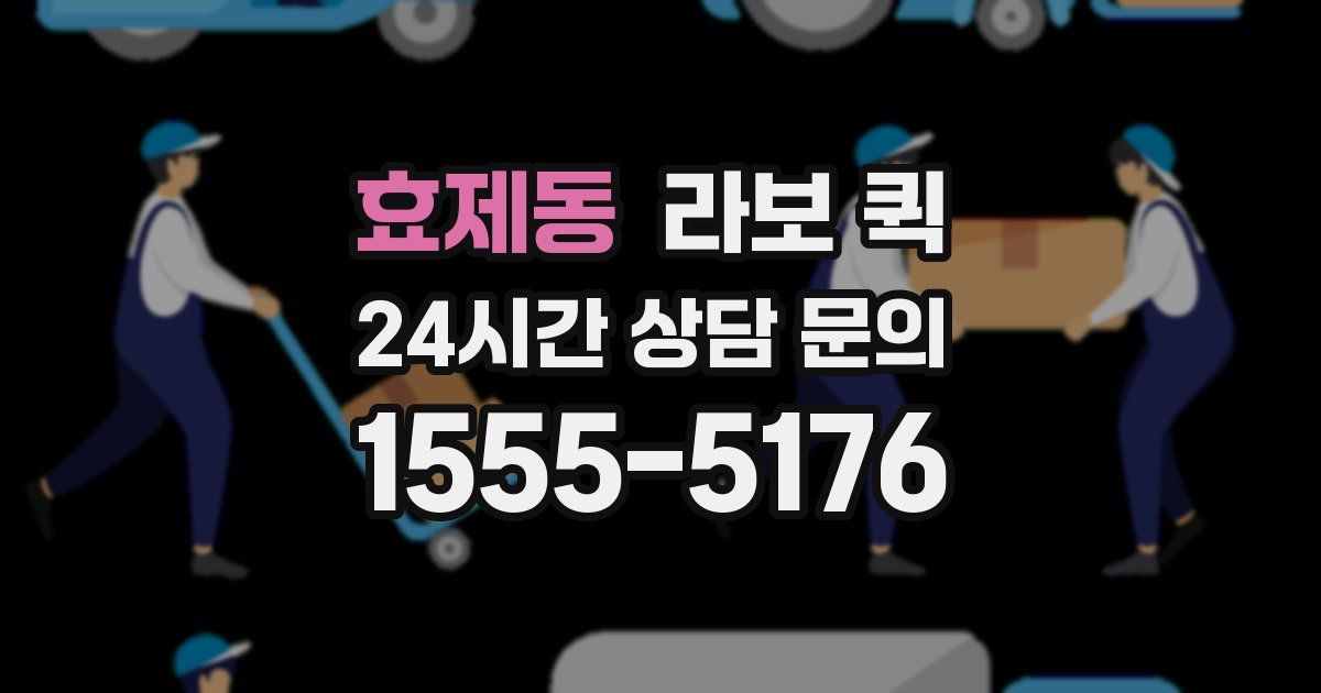 효제동 라보 퀵