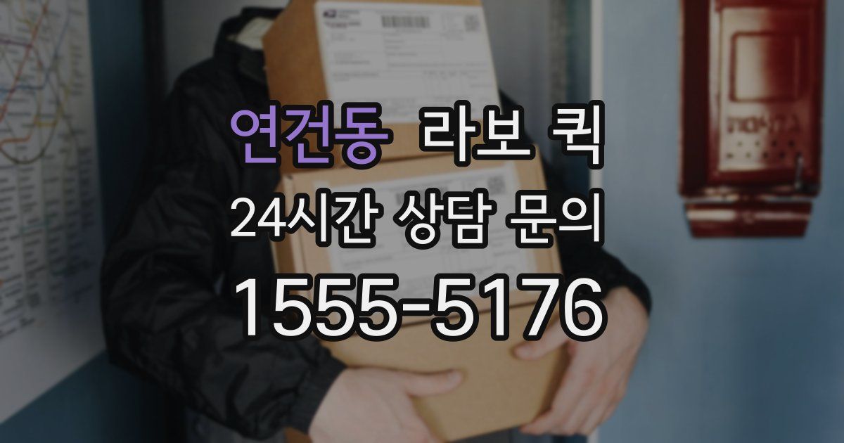 연건동 라보 퀵