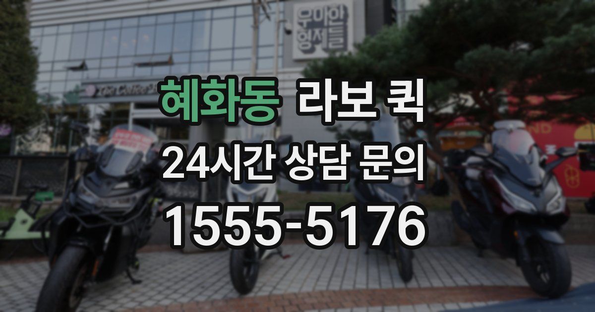 혜화동 라보 퀵