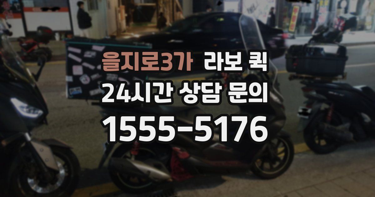 을지로3가 라보 퀵