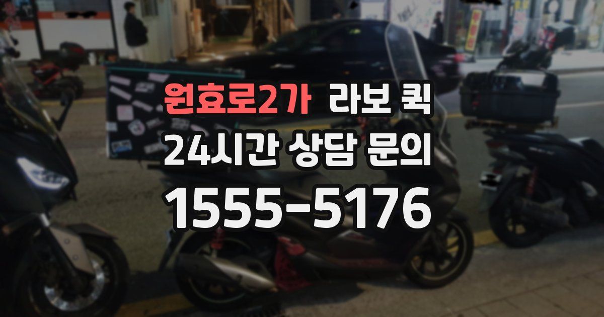 원효로2가 라보 퀵