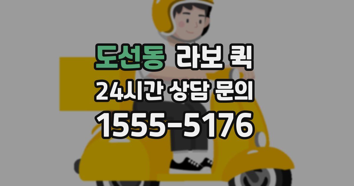 도선동 라보 퀵