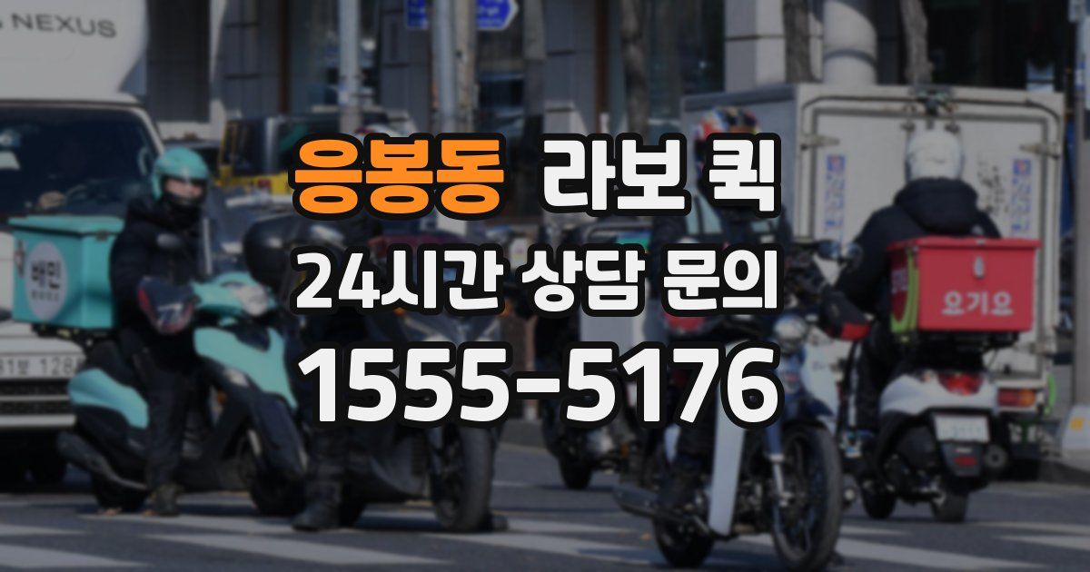 응봉동 라보 퀵