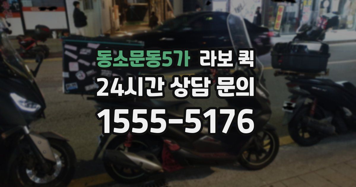 동소문동5가 라보 퀵