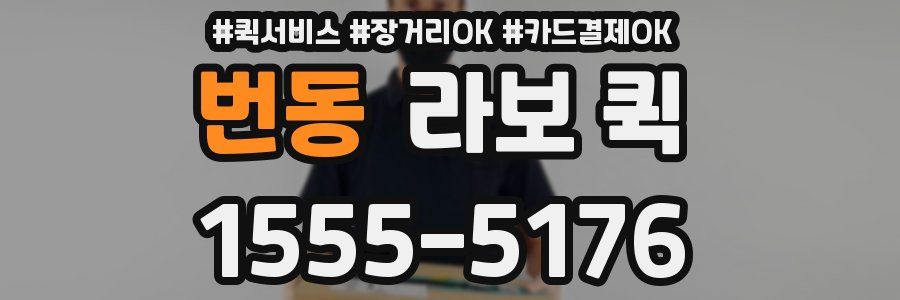 번동 라보 퀵