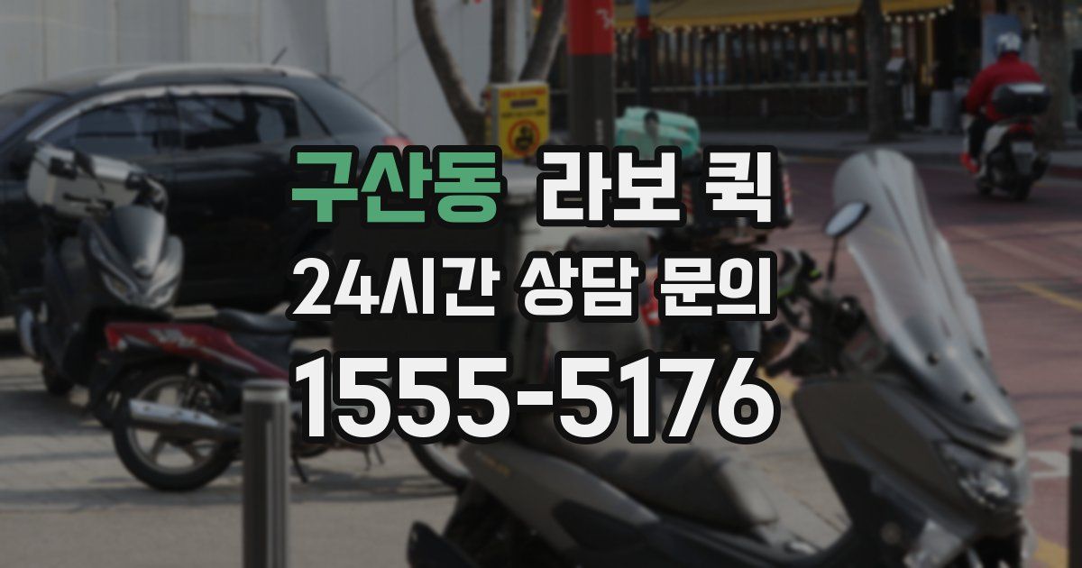 구산동 라보 퀵