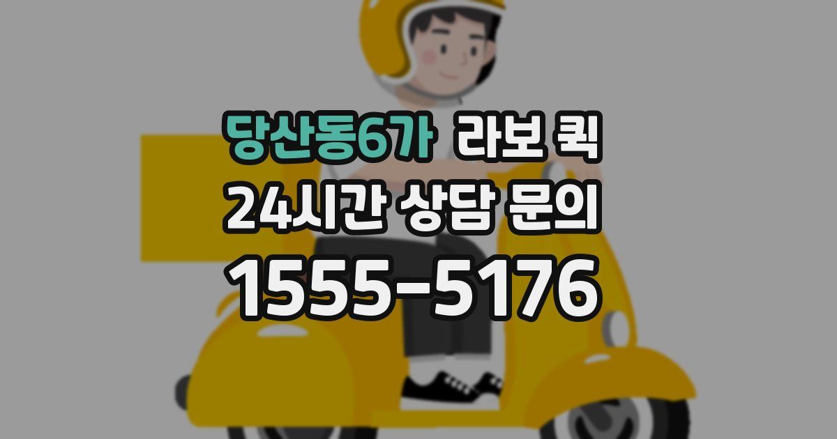 당산동6가 라보 퀵
